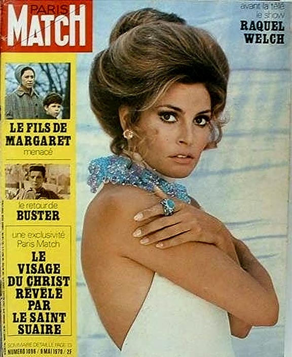 The 1970 May cover story in Paris Match with Raquel Welch