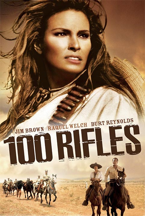 Film Poster 100 Riffles 169 with Raquel Welch