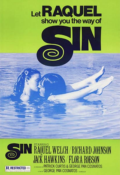 Poster of film Sin, also called Beloved in US & Canada with Raquel Welch
