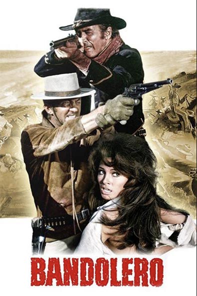 Film Poster 1968 Bandolero with Raquel Welch