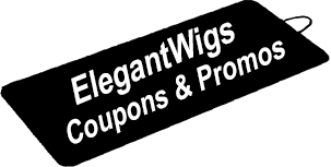 Black coupon ticket with ElegantWigs coupons & promos