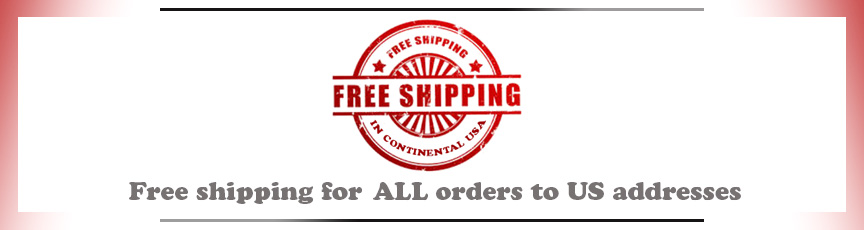 Banner announcing Free Shipping for all US orders