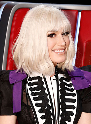 Gwen Stephani wearing a wig