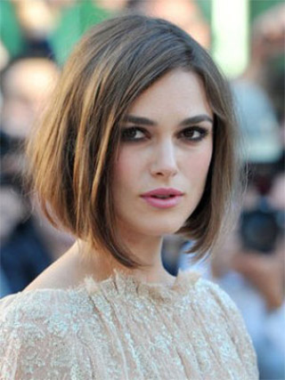 Keira Knightly wearing a wig