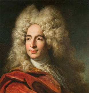 Painting of man with an elaborate  Periwig